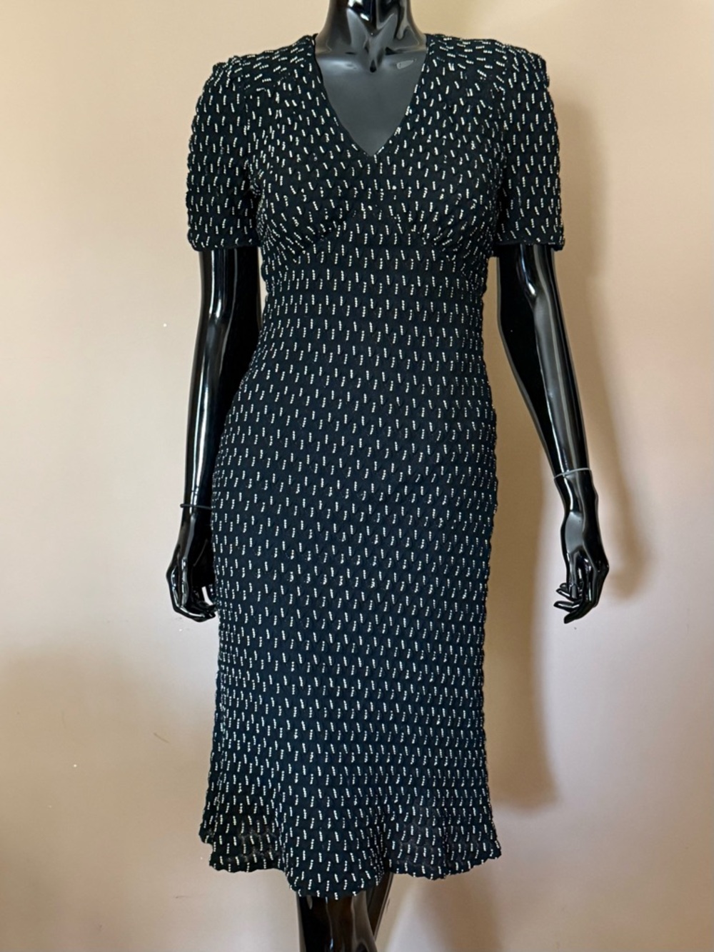 Anna Sui textured midi dress NWOT